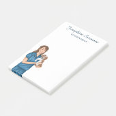 Tierärztin Tierärztin Post-it Klebezettel (angewinkelt)