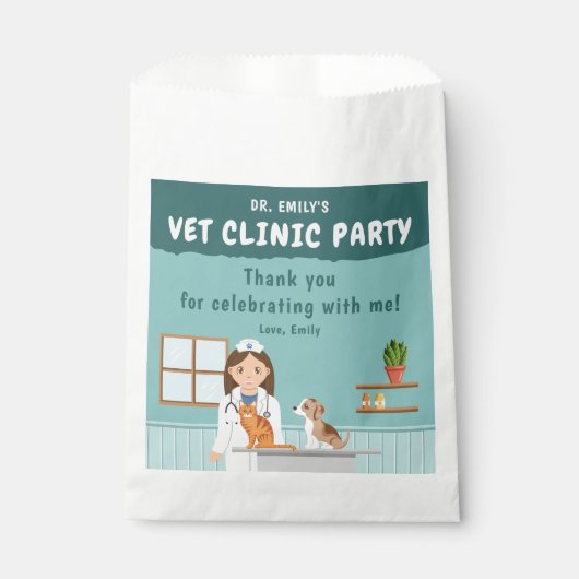 Tierärztin Tierklinik Geburtstag Danke Geschenktütchen (Vorderseite)