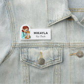 Tierärztin und Niedliche Kätzchen Namensschild (Beispiel)