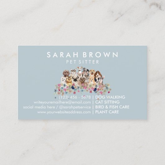 Tierärztin Visitenkarte (Rückseite)