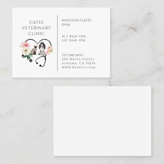 Tierärztin Visitenkarte (Vorne/Hinten)