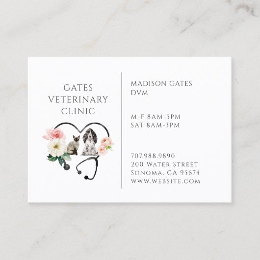 Tierärztin Visitenkarte (Vorderseite)