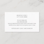 Tierärztin Visitenkarte (Rückseite)