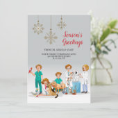 Tierarztkarte Einladung (Stehend Vorderseite)