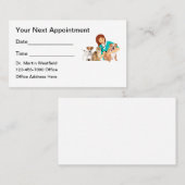 Tierarztkartei Visitenkarte (Vorne/Hinten)