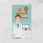 Tierarztklinik bei Katze Tierarzt Visitenkarte (Vorderseite)