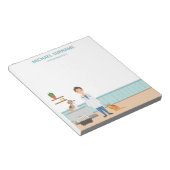 Tierarztklinik mit Katze und Hund Notizblock (angewinkelt)