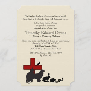 Tierärztliche Abschluss der Veterinärschule Einlad Einladung