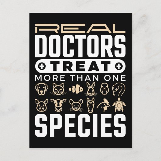 Tierärztliche Ärzte Leckerei mehr als eine Tierart Postkarte (Vorderseite)