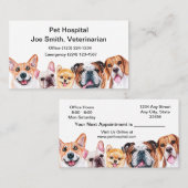 Tierärztliche Begutachtungskarte Visitenkarte (Vorne/Hinten)