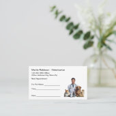 Tierärztliche Betreuung - Visitenkarten Terminkarte (Stehend Vorderseite)