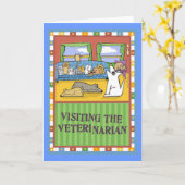 Tierärztliche Dankes- Karte (Gelbe Blume)