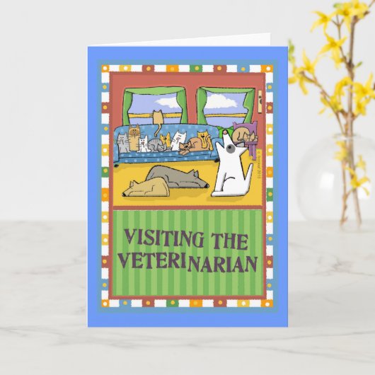 Tierärztliche Dankes- Karte (Gelbe Blume)