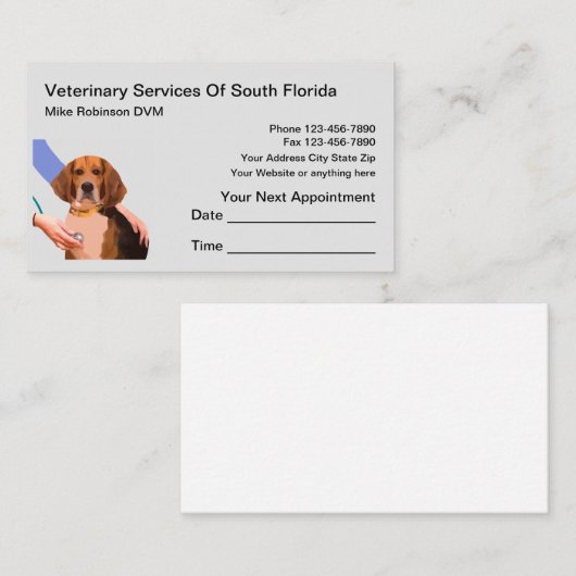 Tierärztliche Ernennung und Visitenkarten Visitenkarte (Vorne/Hinten)