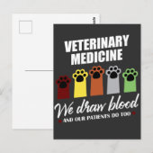 Tierärztliche Fachleute für Tierschutztechnik Zeic Postkarte (Vorne/Hinten)