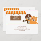 Tierärztliche Geburtskarte Postkarte (Vorne/Hinten)