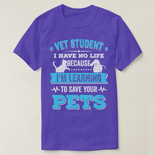 Tierärztliche Geschenke der Veterinärschule T-Shirt (Design vorne)