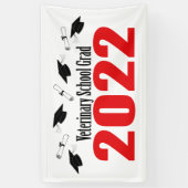 Tierärztliche Grad 2022 - Karten und Diplome (rot) Banner (Vertikal)