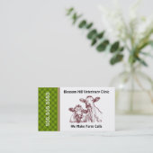 Tierärztliche Großkarte Visitenkarte (Stehend Vorderseite)