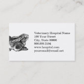 Tierärztliche Großtiere und Tiere Visitenkarte (Rückseite)