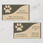 Tierärztliche Haustier-Servicekarte Visitenkarte (Vorne/Hinten)