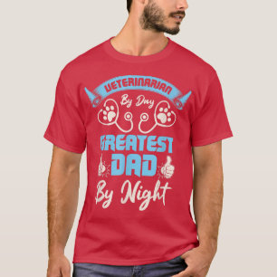 Tierärztliche Hilfe Tag Bester Vater für Nacht T-Shirt