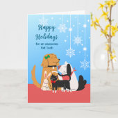 Tierärztliche Holidays mit Haustieren Karte (Gelbe Blume)