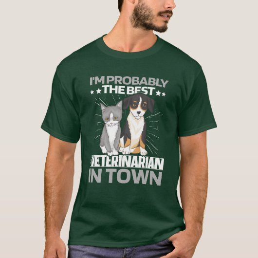 Tierärztliche Katzenjungfrau lustig T-Shirt (Vorderseite)