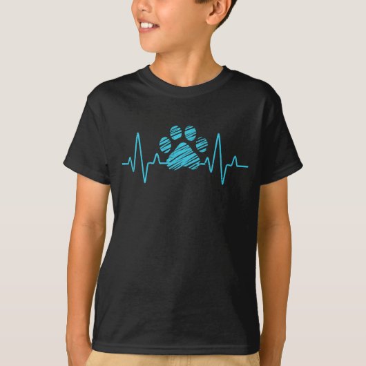 Tierärztliche Liebe Paw Heartbeat Tieres Tierärzte T-Shirt (Vorderseite)