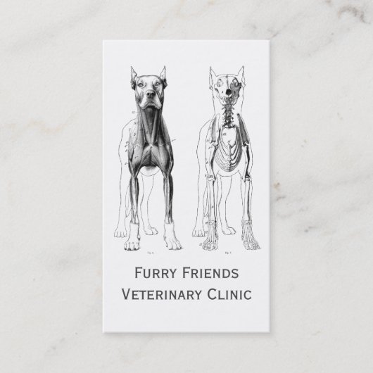 Tierärztliche oder tierärztliche klinische Visiten Visitenkarte (Vorderseite)