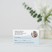 Tierärztliche Personalausweise Terminkarte (Stehend Vorderseite)