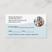 Tierärztliche Personalausweise Terminkarte (Vorderseite)