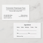 Tierärztliche Personalausweise Visitenkarten Visitenkarte (Vorne/Hinten)