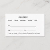 Tierärztliche Personalausweise Visitenkarten Visitenkarte (Rückseite)