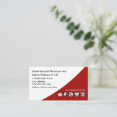 Tierärztliche Personalausweise Visitenkarten Visitenkarte (Stehend Vorderseite)