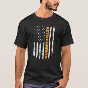 Tierärztliche Proud Positive Carrer Vintag Amerika T-Shirt