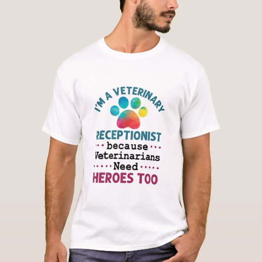 Tierärztliche Rezeptionistin Niedlich Apprecive Pa T-Shirt (Vorderseite)