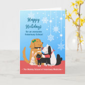 Tierärztliche Schulferien mit Haustieren Karte (Gelbe Blume)