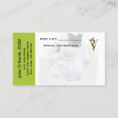 Tierärztliche Tanzkarte Terminkarte (Rückseite)