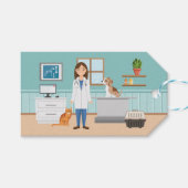 Tierärztliche Tierärztin Geschenkanhänger (Vorderseite (Horizontal))