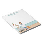 Tierärztliche Tierärztin Notizblock (angewinkelt)