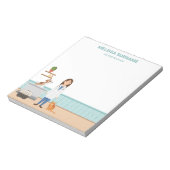 Tierärztliche Tierärztin Notizblock (Rotiert)