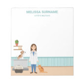 Tierärztliche Tierärztin Notizblock (Vorderseite)