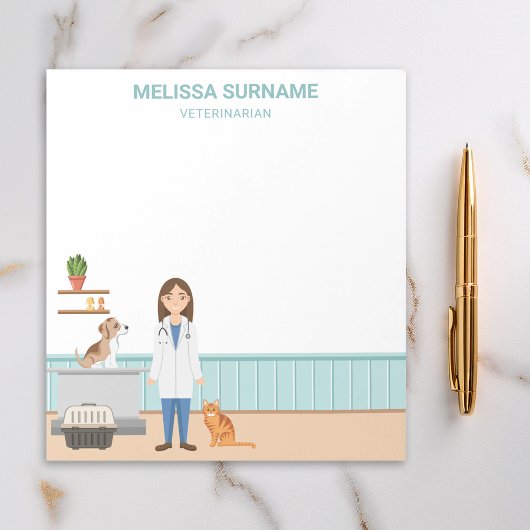 Tierärztliche Tierärztin Notizblock