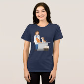 Tierärztliche Tierärztin Tri-Blend Shirt (Vorderseite voll)