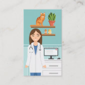 Tierärztliche Tierärztin Visitenkarte (Vorderseite)