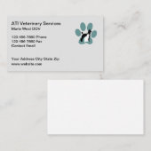 Tierärztliche Tierpflege-Visitenkarten Visitenkarte (Vorne/Hinten)