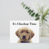 Tierärztliche Untersuchung Welpen Erinnerung Postk Postkarte (Stehend Vorderseite)
