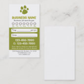 Tierärztliche Verabredungskarten des Terminkarte (Vorne/Hinten)