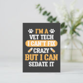 Tierärztliche Veterinärhilfe Postkarte (Stehend Vorderseite)